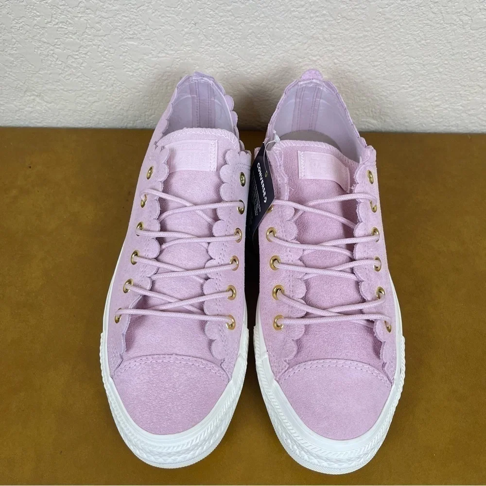Converse CTAS Low Ox Frilly Thrills Suede Sneaker Size 10 Women - Picture 3 of 10
